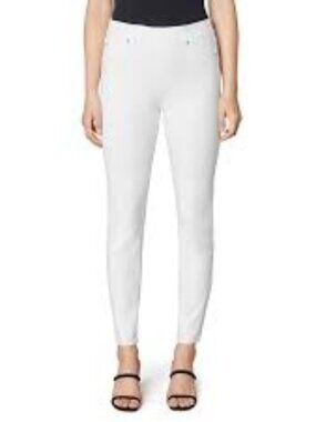 Liverpool White Denim Jeans The Ankle Skinny Pull Pull On Size 4P